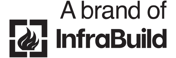 A brand of InfraBuild black logo
